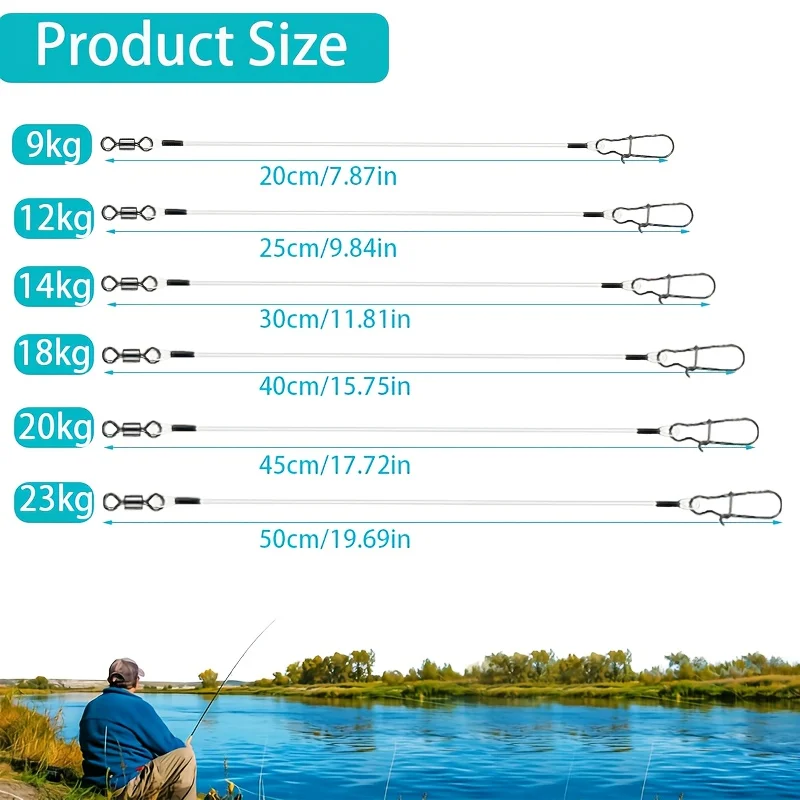 15pcs Fluorocarbon Wire Leader - đánh giá và giá Leader Line