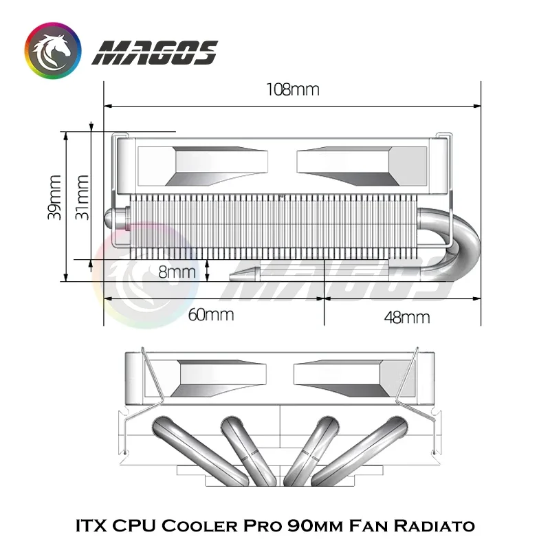 ITX CPU Cooler Pro 90mm Fan Ra - đánh giá và giá Fly Line