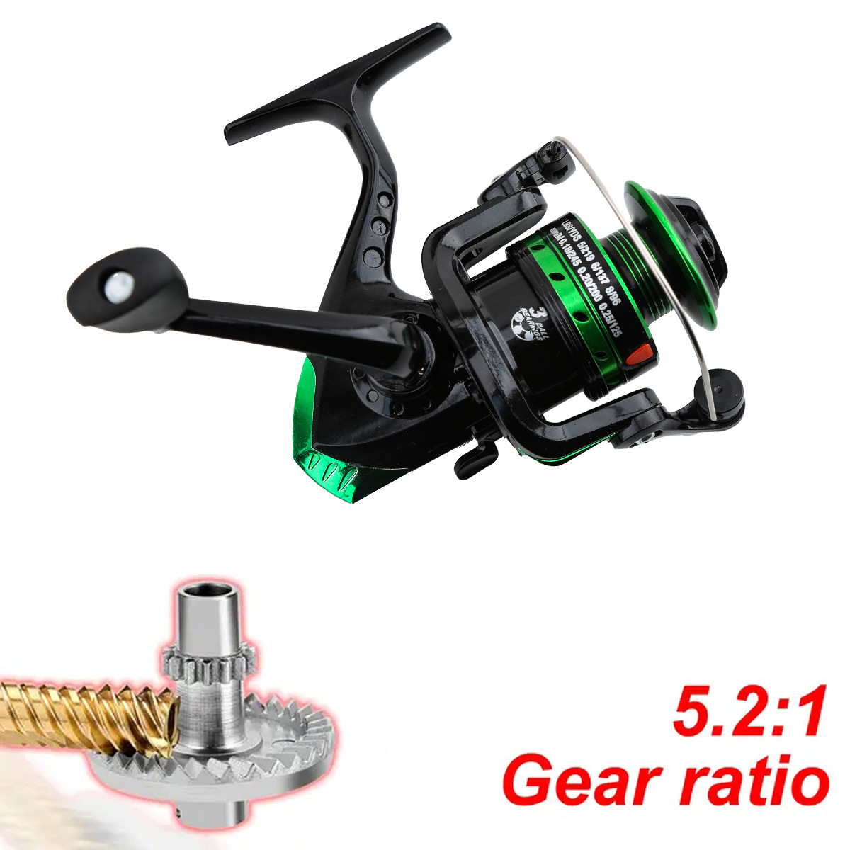 Metal Spinning Reel 5.2:1 Gear - đánh giá và giá Ice Fishing Line
