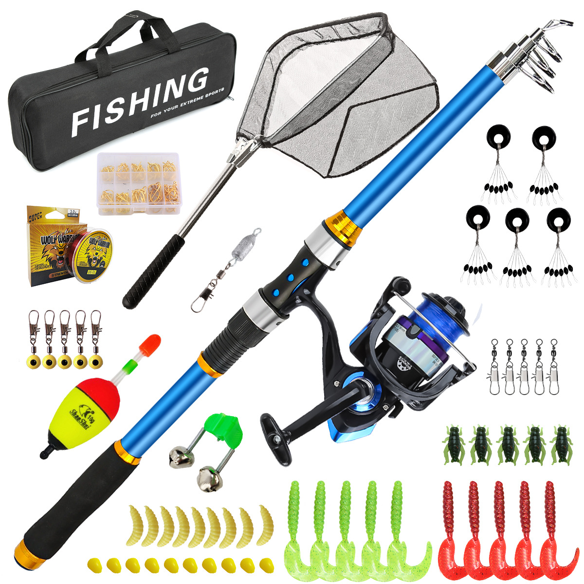 2.1-3.6M Telescopic Glass Fibe - đánh giá và giá Fishing Line Spooler