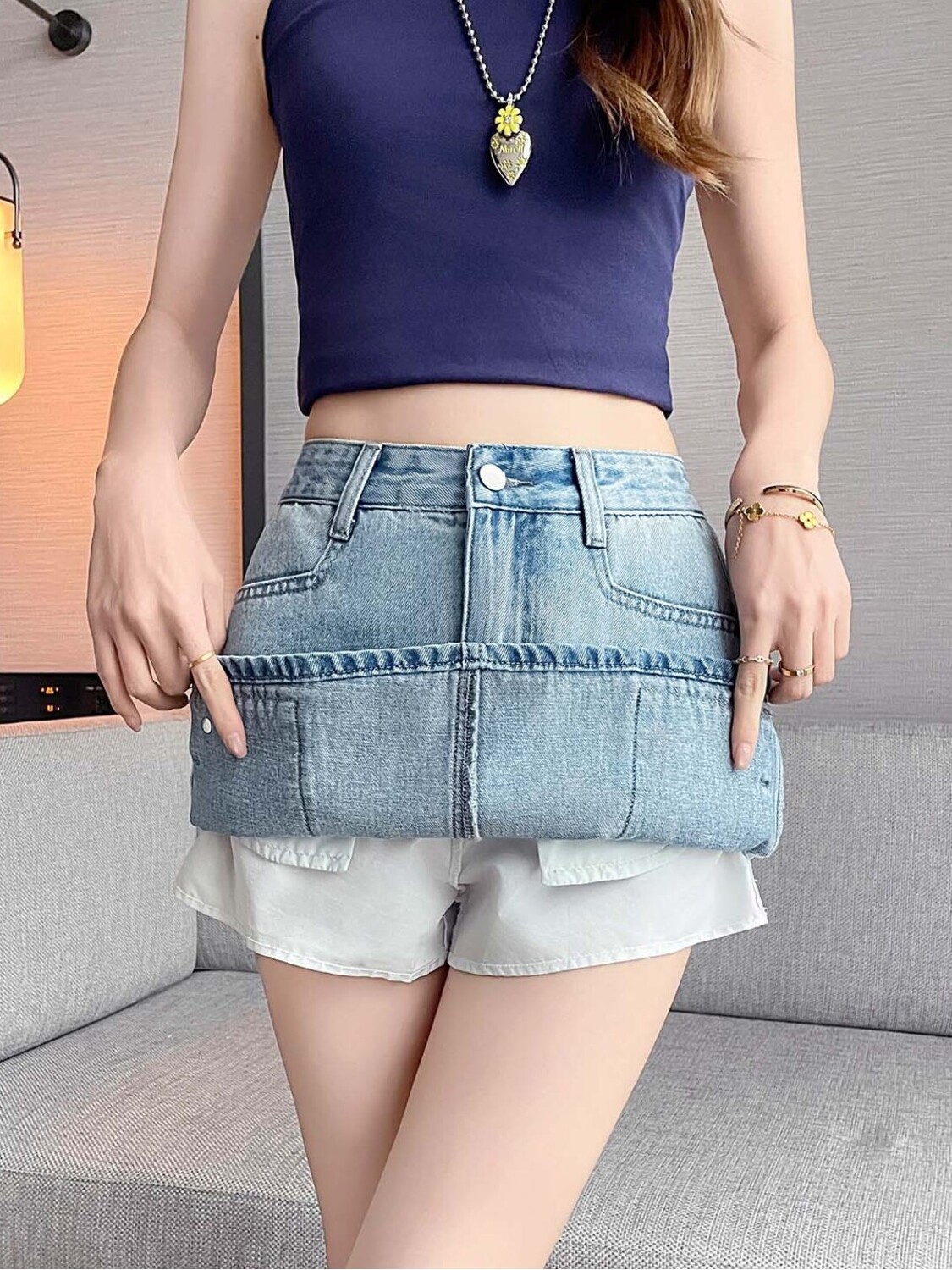 Women High Waist Cargo Denim M - đánh giá và giá Fly Line